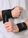 FITINC Weight Lifting Wrist Support for Men & Women with Thumb Loop Strap for Gym & Workout - Made of Premium Velcro and Elastic Band | Black - Dark Green...