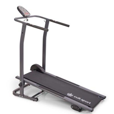 Fitkit by Cult Ft801S Manual Single Function Non Motorized, Non Electric Treadmill with 3 Level Inclination for Home Gym Fitness with 6 Month Warranty,Black