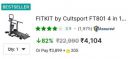 FITKIT by Cultsport FT801 4 in 1 Multifunction | Manual Non Motorized Treadmill (Max Weight:100 kg)...