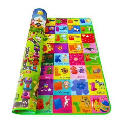 Fitness Mantra® 4 X 6 Feet, BPA Free, Water Proof, Reversible, Kids Learning & Crawling Baby Play Mat (4 X 6 Feet)