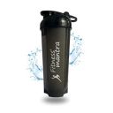 Fitness Mantra Premium 700ml Protein Shaker Bottle with Mixer Ball for Men & Women [Capacity 700 ml, Black Color]...
