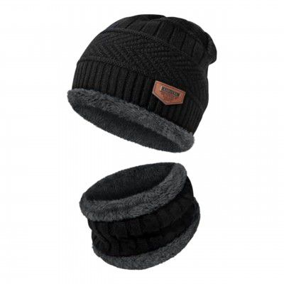 Fitness Mantra® Sports Winters Cap & Muffler | (Black)