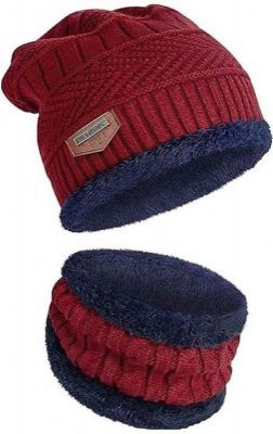 Fitness Mantra® Winter Sports Cap & Muffler | Beanie Cap