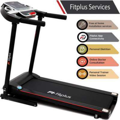 Fitplus FSRM0701 (2HP Peak Power) Easy Lubrication with Free Diet Plan, Personal Trainer & Installation Services Treadmill