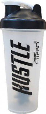 FitPro Gym Shaker Bottle, Shaker Bottles for Protein Shake 100% Leakproof 700 ml Shaker 700 ml Shaker  (Pack of 1, Clear, Plastic)