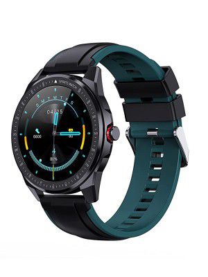 FitSpark Ghost SpO2 Thinnest 1.3 Real Full Round IPS True Color HD Large Screen Smartwatch (Aqua)