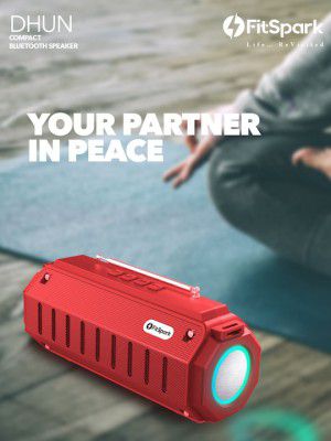 FitSpark Solid DHUN Portable Wireless Speaker With LED Lights