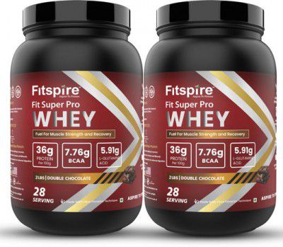 Fitspire Fit Super Pro Whey Protein | Muscle Growth & Recovery Whey Protein (2 kg, DOUBLE CHOCOLATE)