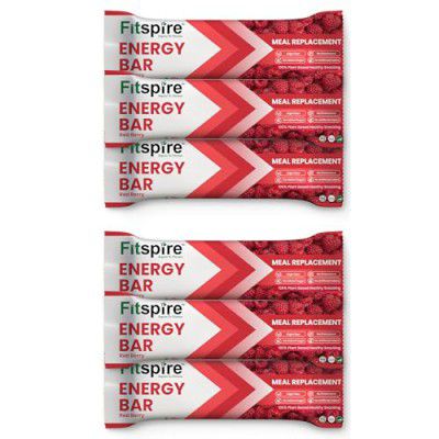 Fitspire Redberry Energy Bar, Pack of 6 Each 35g 