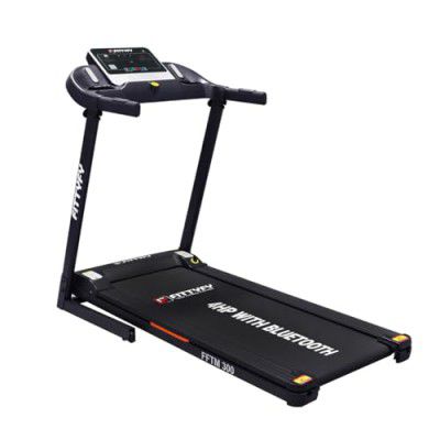 FITTYFY by INALSA Motorized Treadmill for Home(4.0HP Peak) FFTM 300-with Bluetooth 12 Preset Programs,Foldable,3Section Incline, Max Wt.110