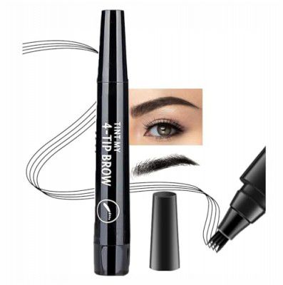 FITVERT Eyebrow Pencil Black Eyebrow Filler for Women Waterproof Eyebrow Enhancer (BLACK)