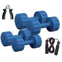 FITZON DM PVC 2KG - 4KG Combo 168 PVC Fixed Weight Dumbbell (12kg)...