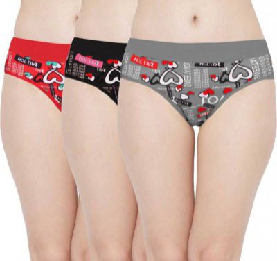 FiveFlag  Pack of 3 Women Hipster Multicolor Panty
