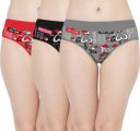 FiveFlag  Pack of 3 Women Hipster Multicolor Panty...