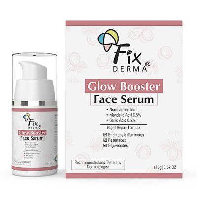 Fixderma 5% Niacinamide Serum Glow Booster Face Serum 6.5% Mandelic Acid & 0.5% Gallic Acid | Skin Brightening Serum | Face Serum Men & Women - 15g