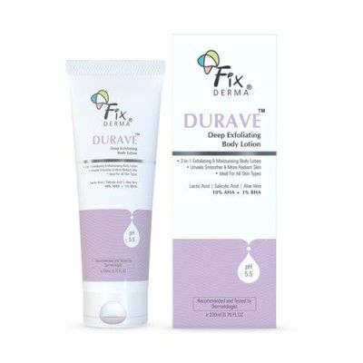Fixderma Durave 10% AHA + 1% BHA Deep Exfoliating Body Lotion - 200 ml