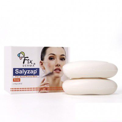 Fixderma Salyzap Soap with Salicylic Acid, Tea Tree Oil & Vitamin E for Acne-Prone & Oily Skin 