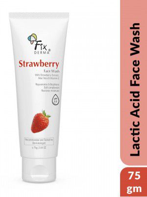 FIXDERMA Strawberry Face Wash with Vitamin E & Strawberry Extract - 75gm