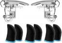 FKU 5.56 Mobile Game Controller [L1+R1] Trigger Aim Button & [3PAIR] Finger sleeve Joystick  (Black, For Mac OS, PC)...