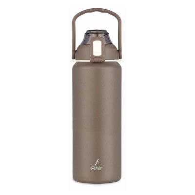 Flair Bolt Insulated Steel Bottle | Upto 24 Hours Hot & Cold(1200 ml,Brown)