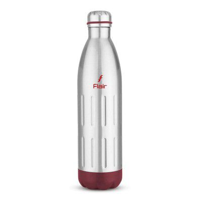 Flair Ivy Insulated Steel Bottle | Upto 24 Hours Hot & Cold  (750 ml,Red)