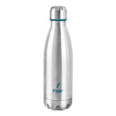 Flair Trump Insulated Steel Bottle | Upto 24 Hours Hot & Cold (500 ml,Blue)