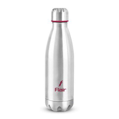 Flair Trump PRO Insulated Steel Bottle | Upto 24 Hours Hot & Cold (750 ml,Red)