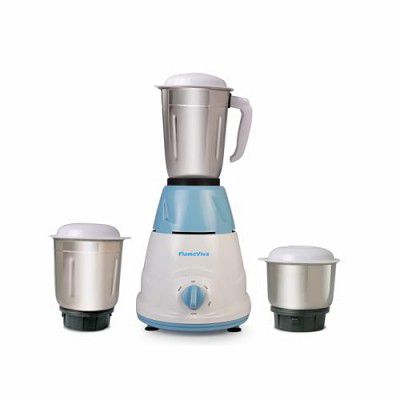 FLAMEVIVA Raino Mixer Grinder 500 watt Mixer Grinder (3 Jars, Blue and White)