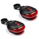 Flash Tail Bicycle Light with Laser | Cycle Light | Cycle Back Light (Pack of 2)...