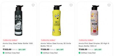 Flasks and Waterbottles Start @ ₹153