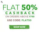 Flat 50% Cashback on Orders Above 799...