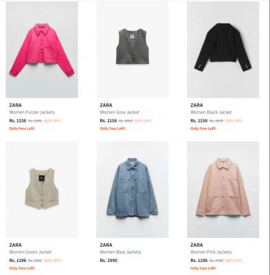 Flat 60% off Zara Women's Jackets