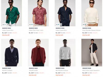 Myntra : Up to 59% OFF -  Mango Mens Clothing (Premium Brand)