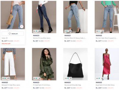 Myntra : Up to 70% OFF - Mango Womens Clothing (Premium Brand)