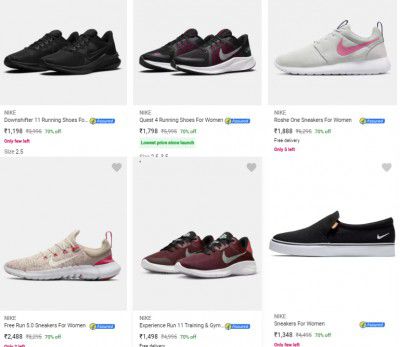 Upto 67% Off On Nike Women's Shoes