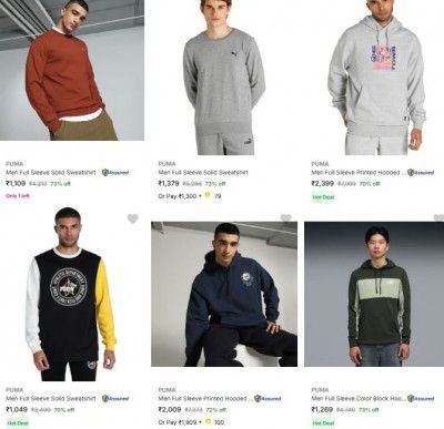 Upto 73% Off On Puma Men Sweatshirt