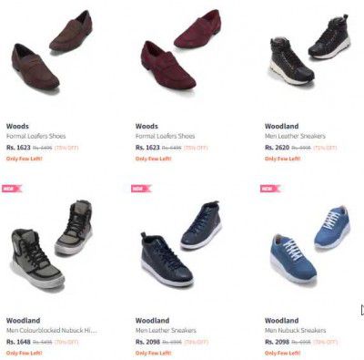 UP TO 75% OFF | Woodland Footwear, For Men