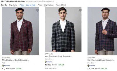 FLAT 80% OFF | CANTABIL BLAZERS FOR MEN'S