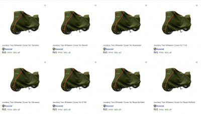 Flipkart : Flat 89% OFF On Juvdoxj Bike Body Covers