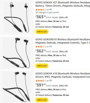 Flat 90% OFF - GOVO Neckbank Starts At Rs 327