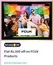 Flat Rs.500 off on FCUK Products with 250 Supercoins...