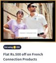 Flat Rs.500 off on French Connection Clothing Against 250 Supercoins...