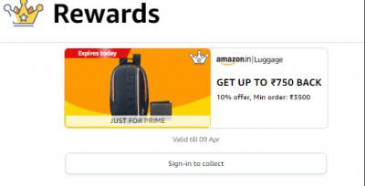 Get Flat ₹500 Back On Min. Order ₹2000 On Luggage