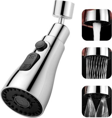 Flexible Tap Extender for Kitchen Sink – 360° Rotating Faucet Attachment, Splash-Proof, (360° Rotating Faucet)