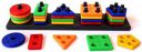 FLEXZONE Smart Activity Fun and Learning Geometrics, Shape Matching Five Column Blocks  (Multicolor)...