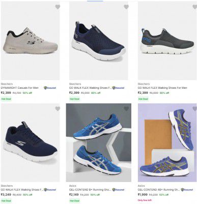 Flipkart: ASICS & Skechers Min 50% Off + Bank Offer