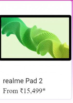 Flipkart Big Billion Days Realme Offer: Realme Pad 2 Tablet from ₹15499/-