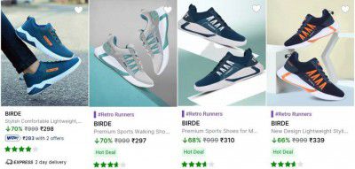 Flipkart : Birde Men's Shoes Upto 80% Off 