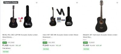 Flipkart : Branded Guitars Upto 77% Off | Starts At ₹1438