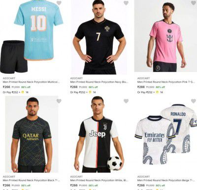 Flipkart : Flat 86% OFF - Ad2cart Mens T Shirts 